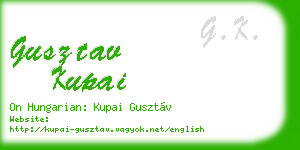 gusztav kupai business card